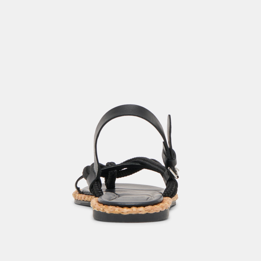 Reed Black Leather Sandals / Dolce Vita