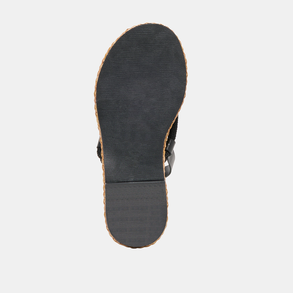 Reed Black Leather Sandals / Dolce Vita