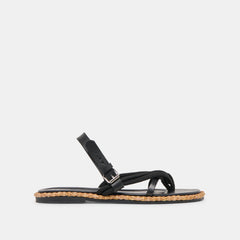 Reed Black Leather Sandals / Dolce Vita