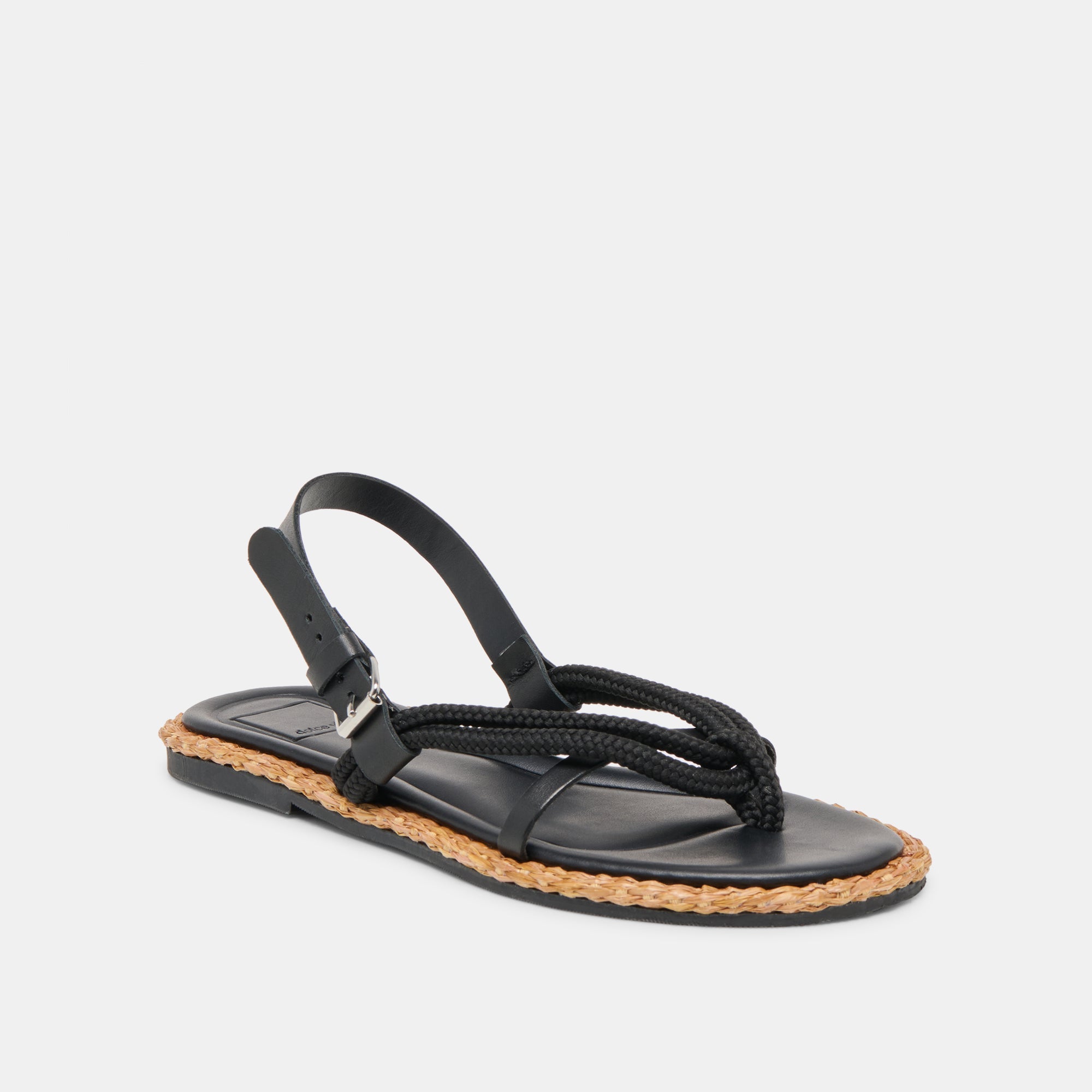 Reed Black Leather Sandals / Dolce Vita