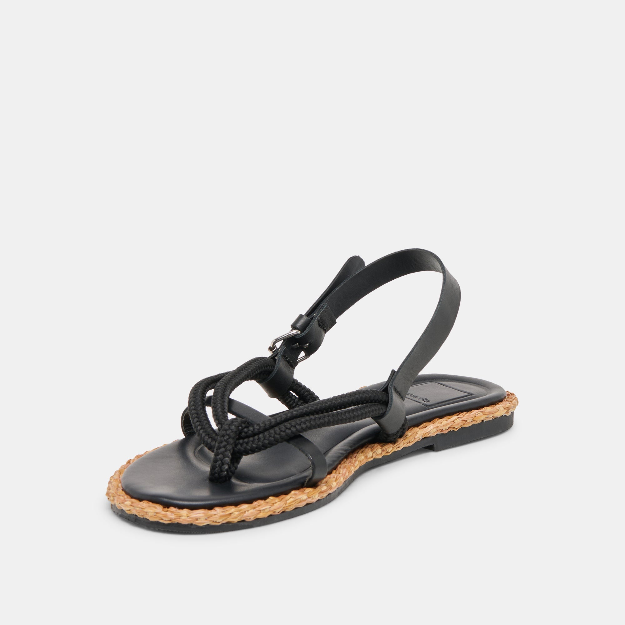 Reed Black Leather Sandals / Dolce Vita