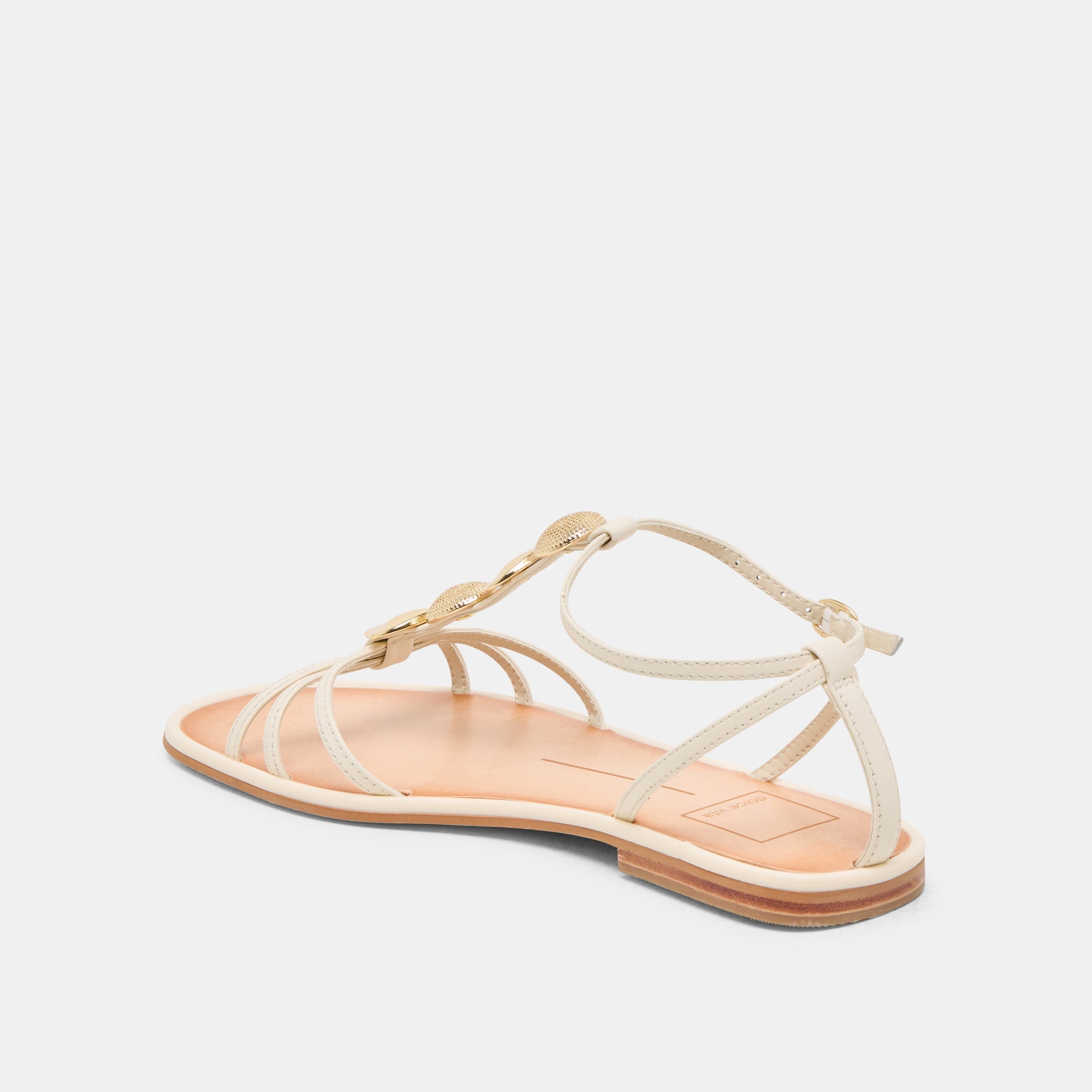 Faun Off White Leather Sandals / Dolce Vita