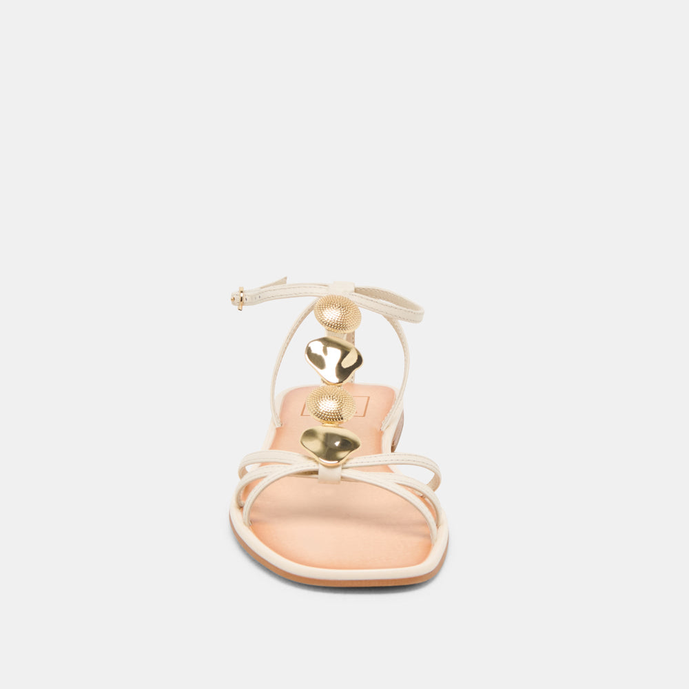 Faun Off White Leather Sandals / Dolce Vita