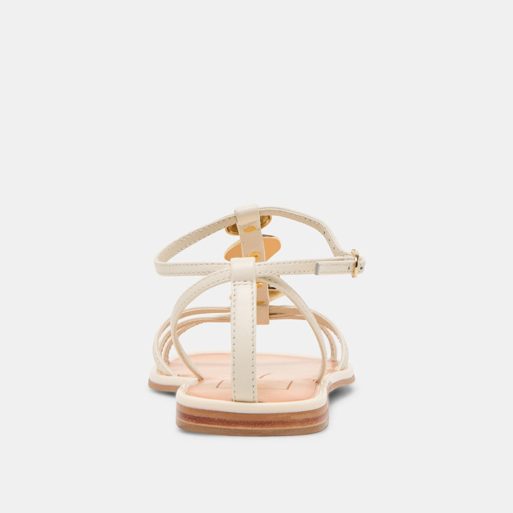 Faun Off White Leather Sandals / Dolce Vita
