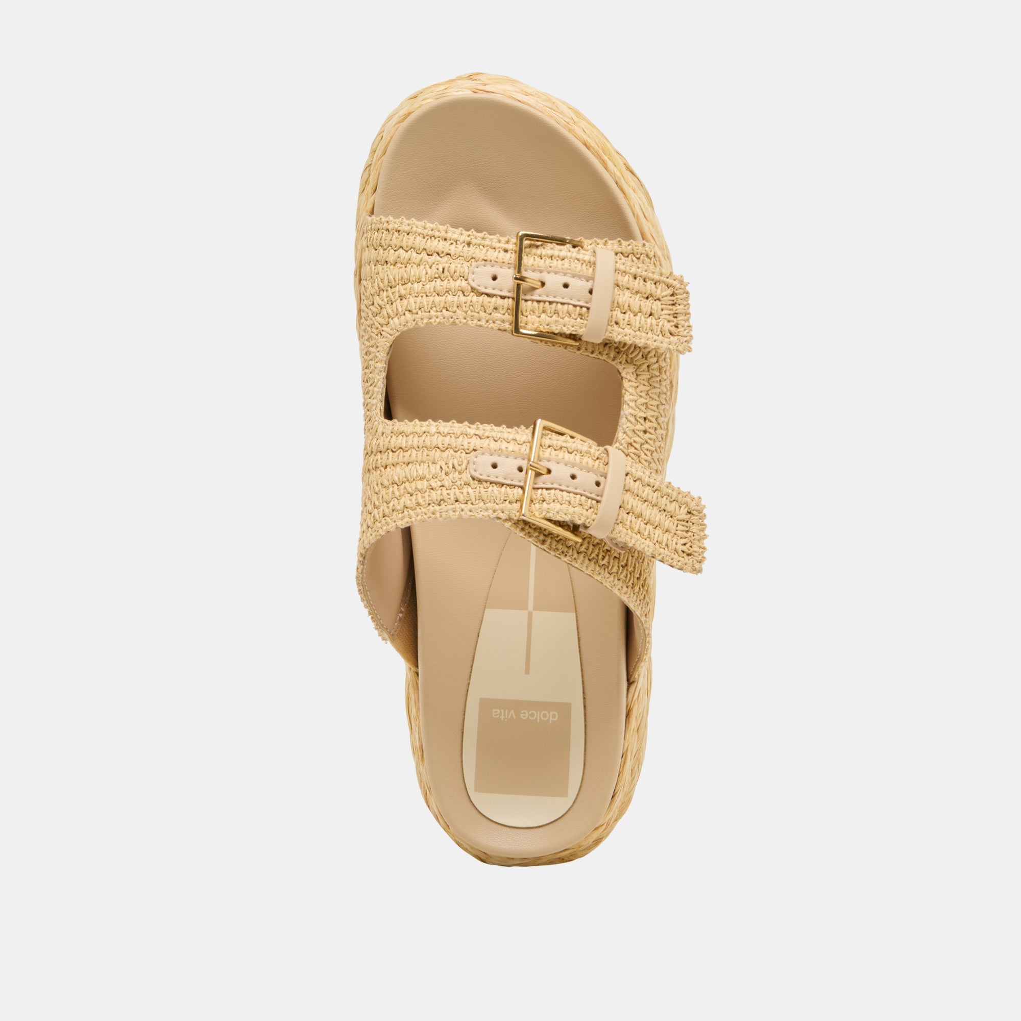 Falyn Lt Natural Woven Raffia Sandals / Dolce Vita