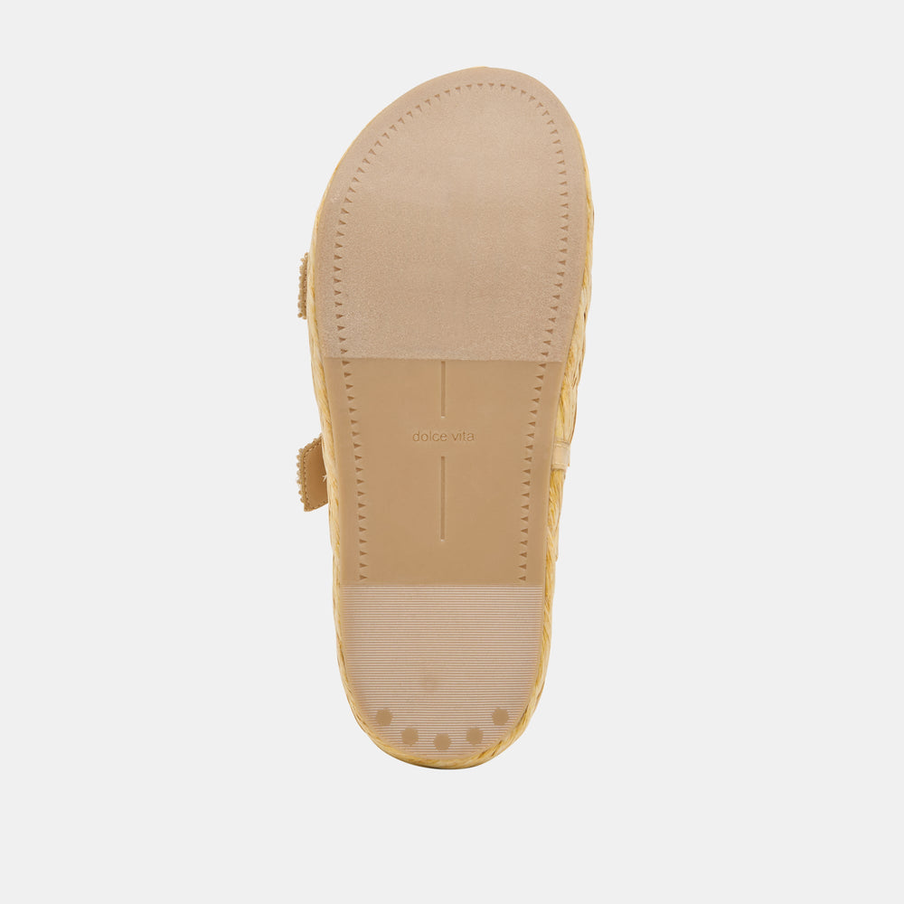 Falyn Lt Natural Woven Raffia Sandals / Dolce Vita