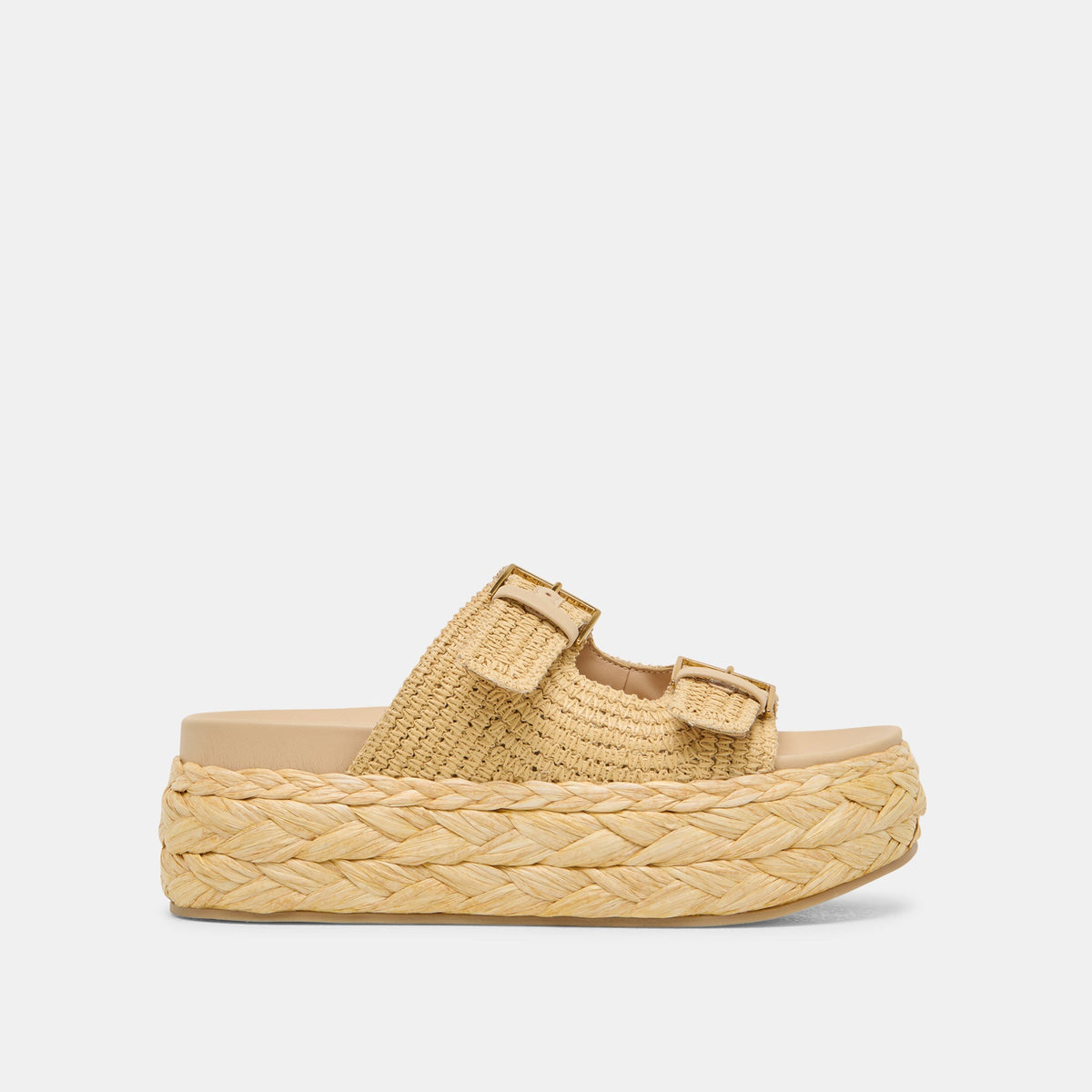 Falyn Lt Natural Woven Raffia Sandals / Dolce Vita