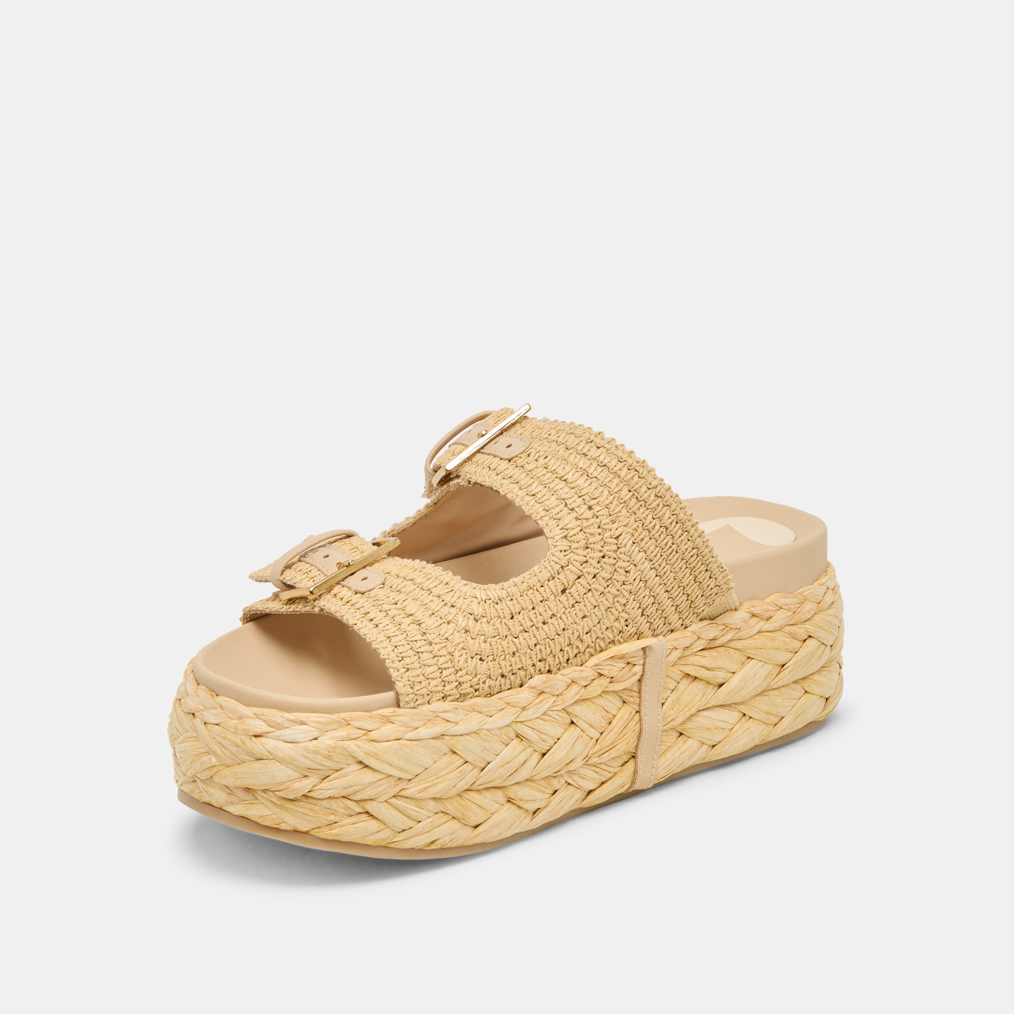 Falyn Lt Natural Woven Raffia Sandals / Dolce Vita