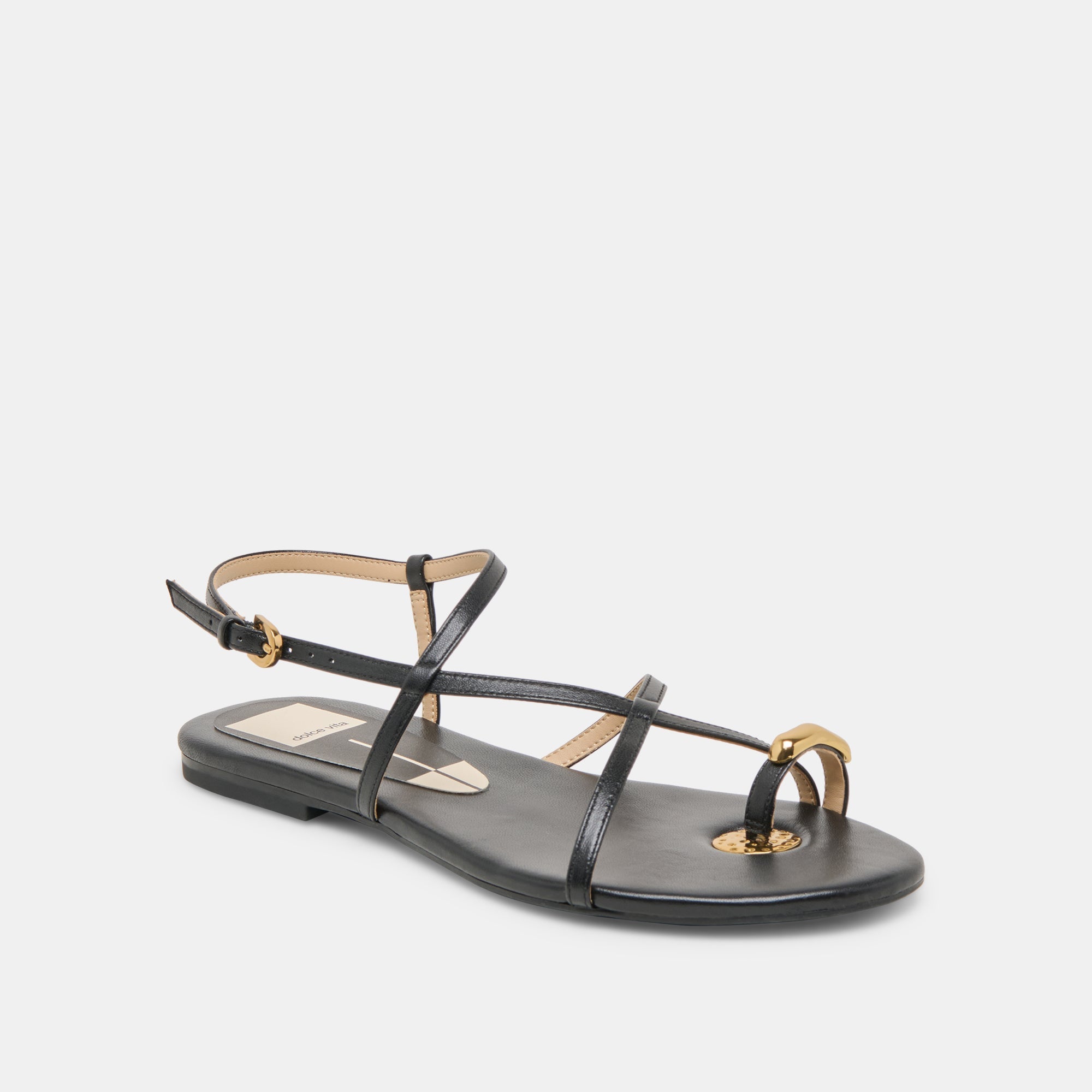 KESHA SANDALS BLACK LEATHER
 – Dolce Vita / Dolce Vita