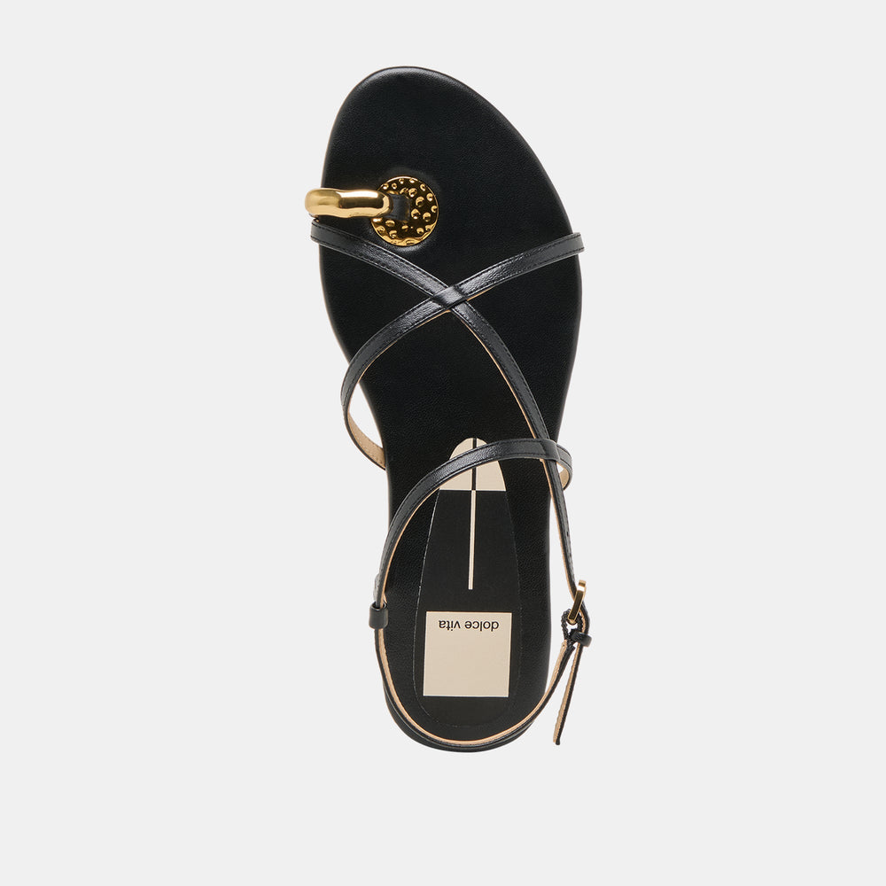 KESHA SANDALS BLACK LEATHER
 – Dolce Vita / Dolce Vita