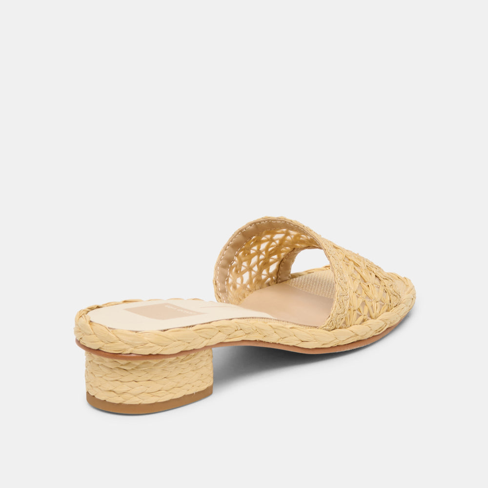 Dixi Lt Natural Cross Hatch Raffia Sandals / Dolce Vita