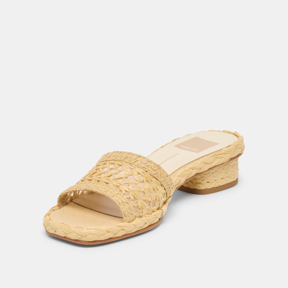 Dixi Lt Natural Cross Hatch Raffia Sandals / Dolce Vita
