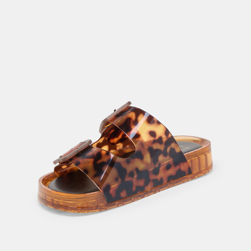 Julio Tortoise Vinyl Sandals / Dolce Vita