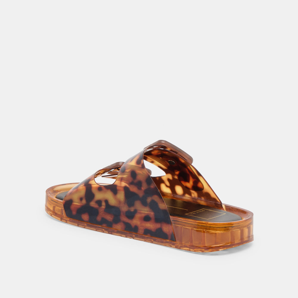 Julio Tortoise Vinyl Sandals / Dolce Vita