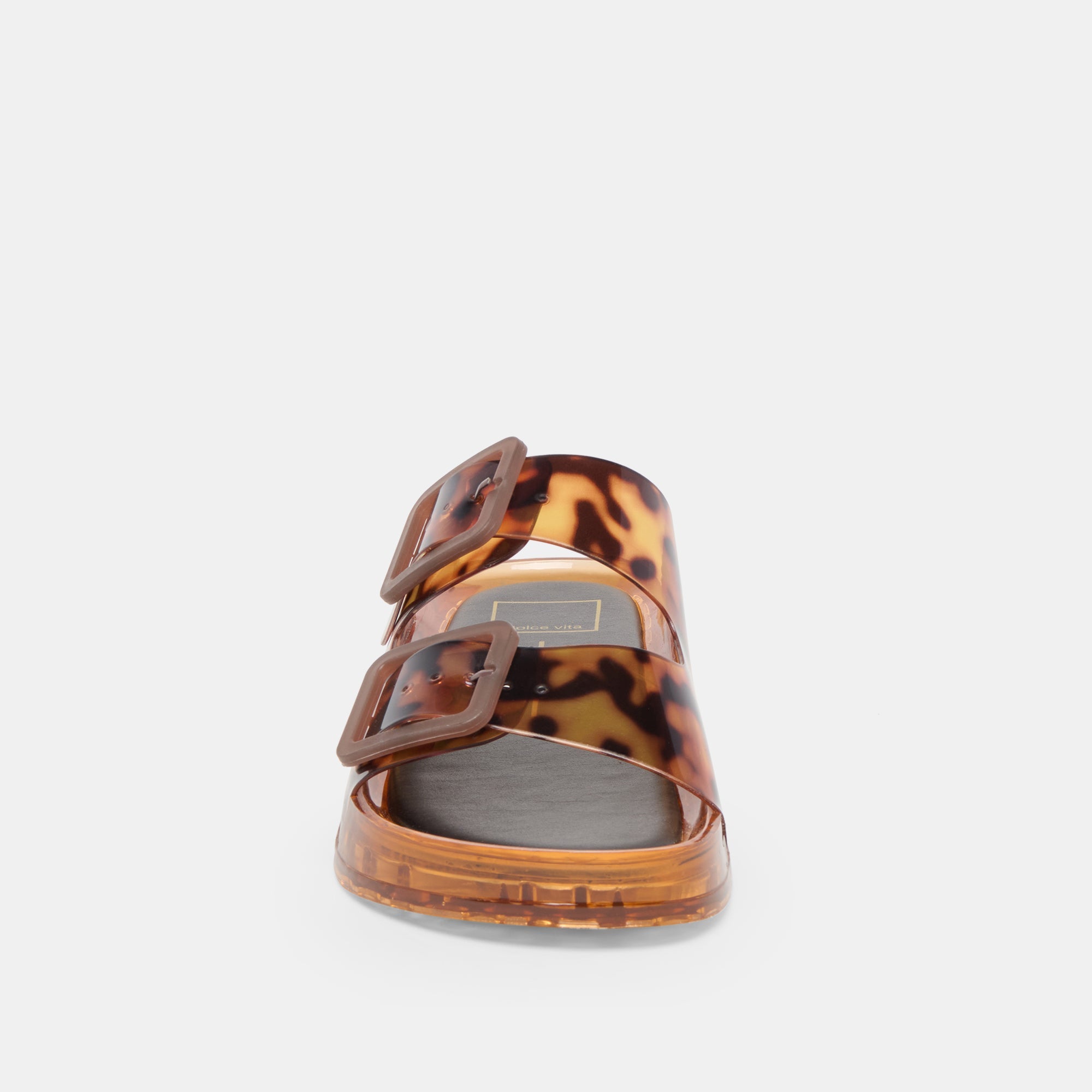 Julio Tortoise Vinyl Sandals / Dolce Vita