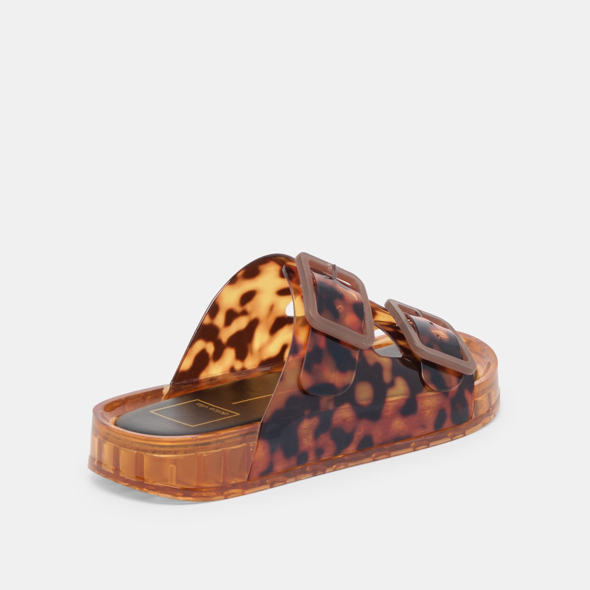 Julio Tortoise Vinyl Sandals / Dolce Vita