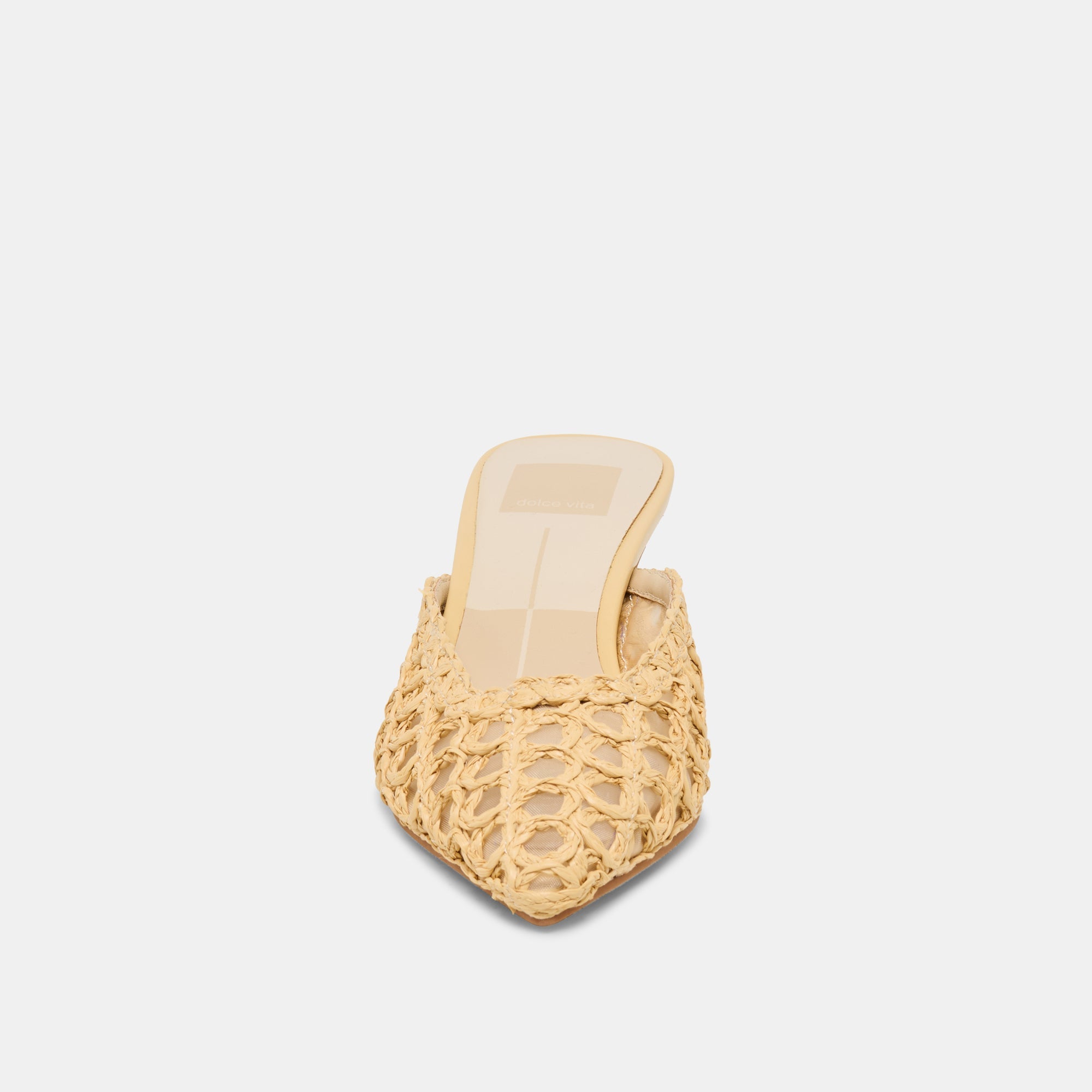 Cleo Loop Natural Raffia Heels / Dolce Vita
