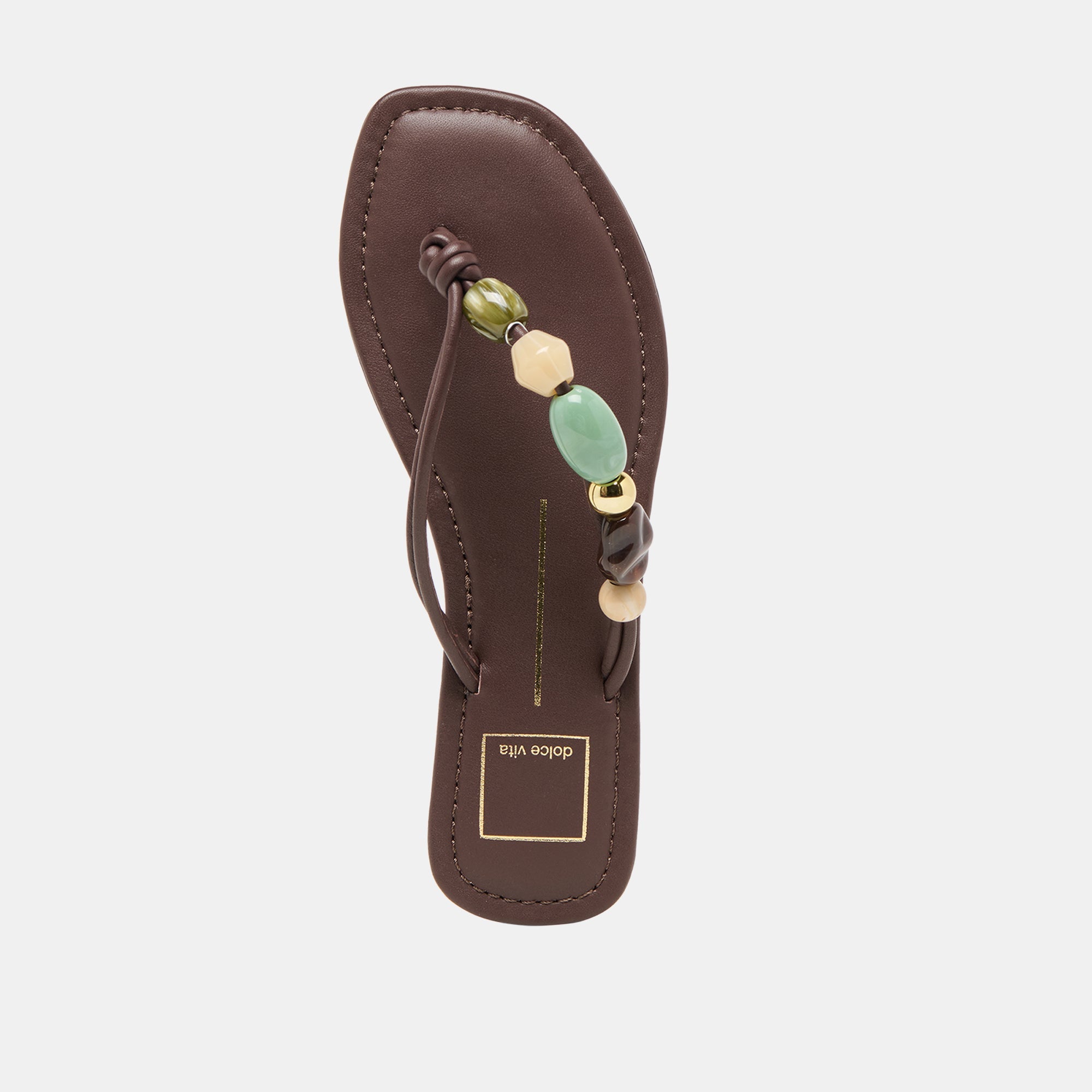 Cely Dk Brown Leather Sandals / Dolce Vita