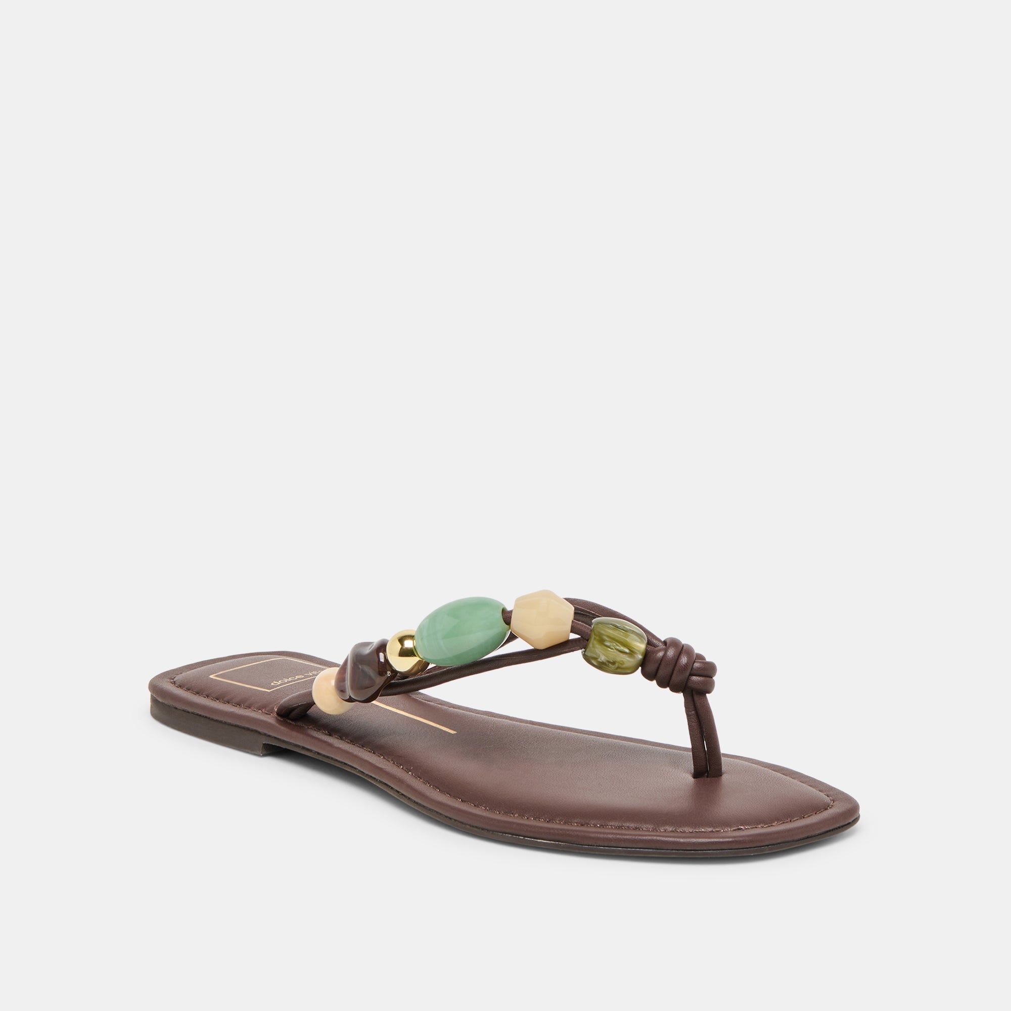 Cely Dk Brown Leather Sandals / Dolce Vita