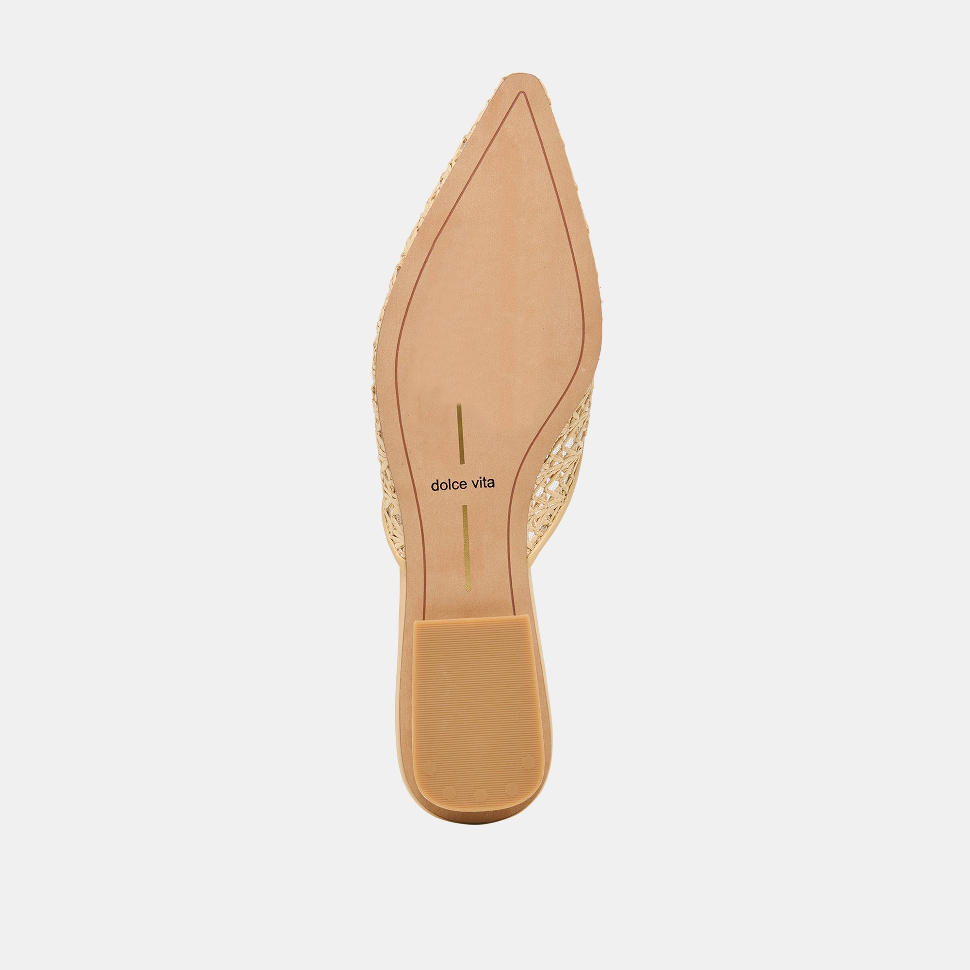 Elm Natural Cross Hatch Raffia Flats / Dolce Vita