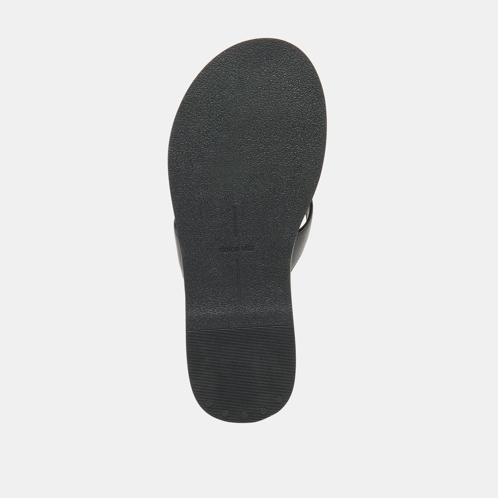 Jaina Black Leather Sandals / Dolce Vita