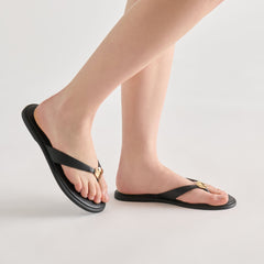 Jaina Black Leather Sandals / Dolce Vita