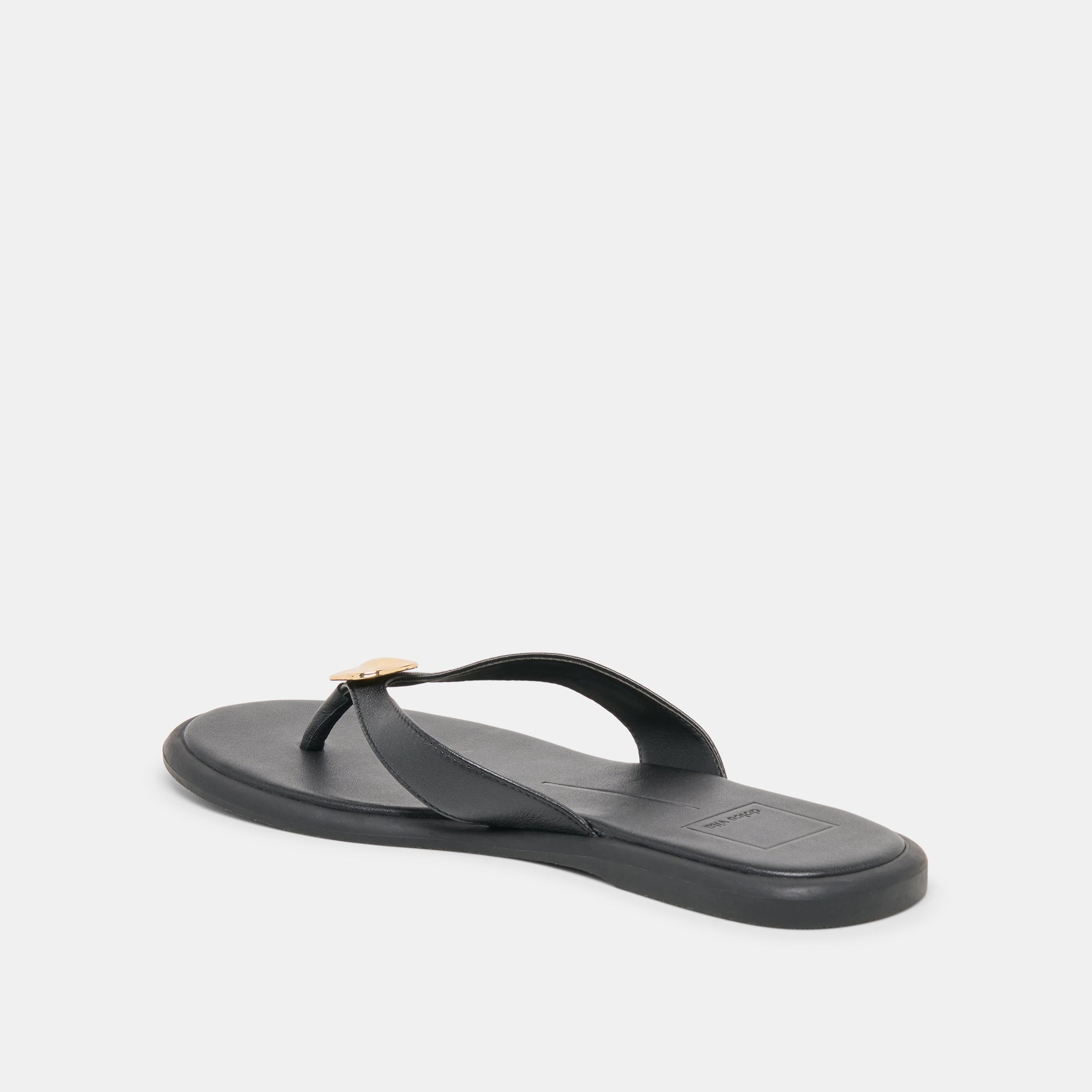 Jaina Black Leather Sandals / Dolce Vita
