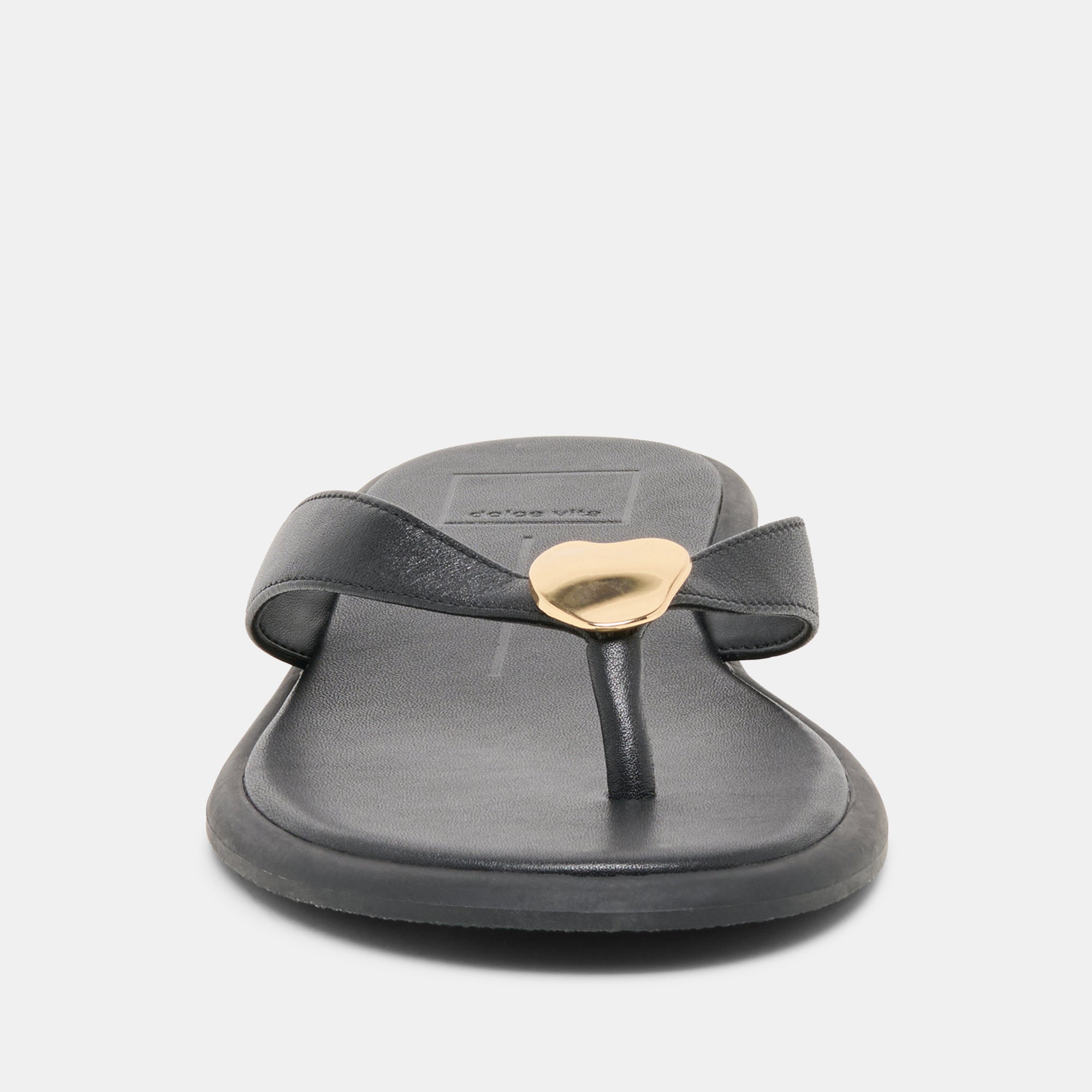 Jaina Black Leather Sandals / Dolce Vita