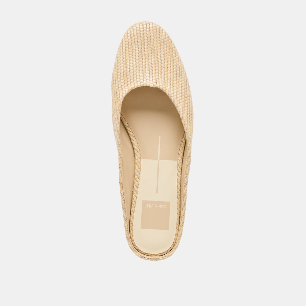 Eila Lt Natural Raffia Flats / Dolce Vita