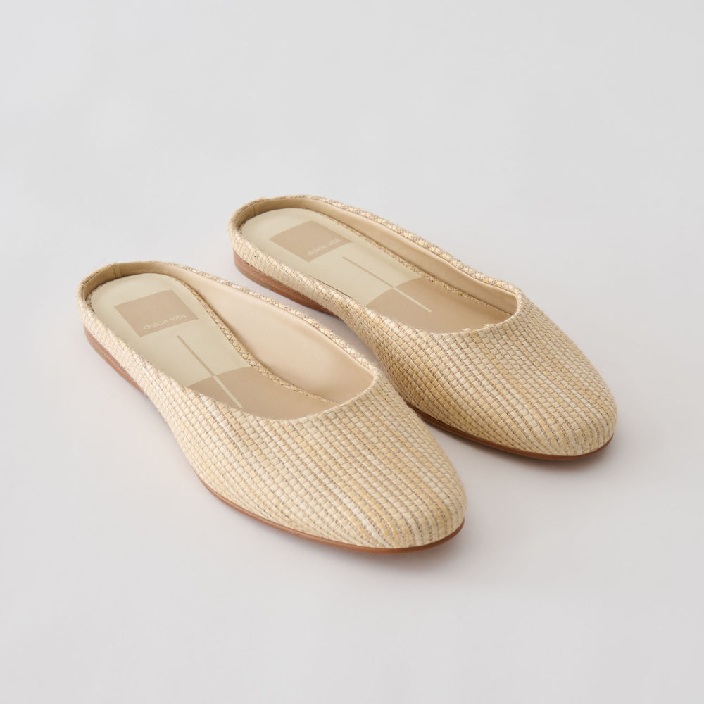 Eila Lt Natural Raffia Flats / Dolce Vita