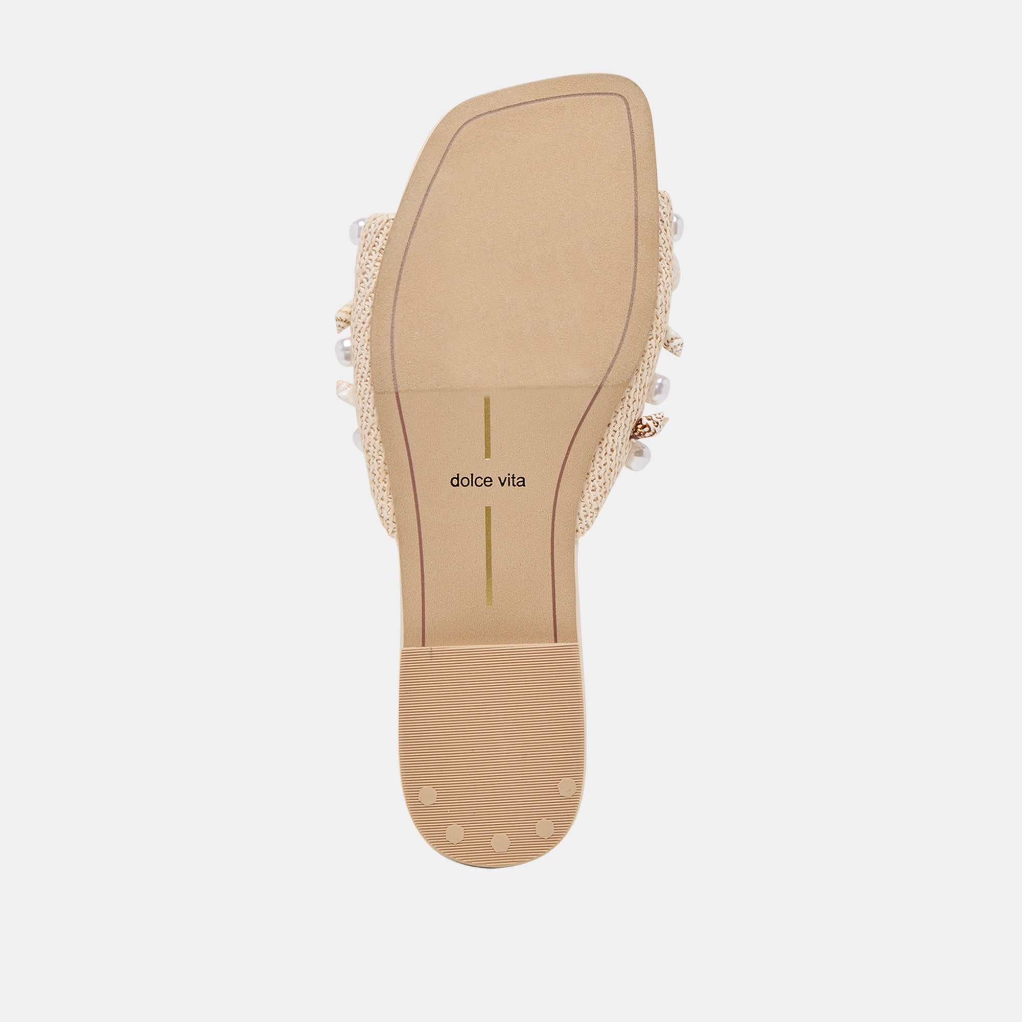 Lizza Oatmeal Beaded Raffia Sandals / Dolce Vita