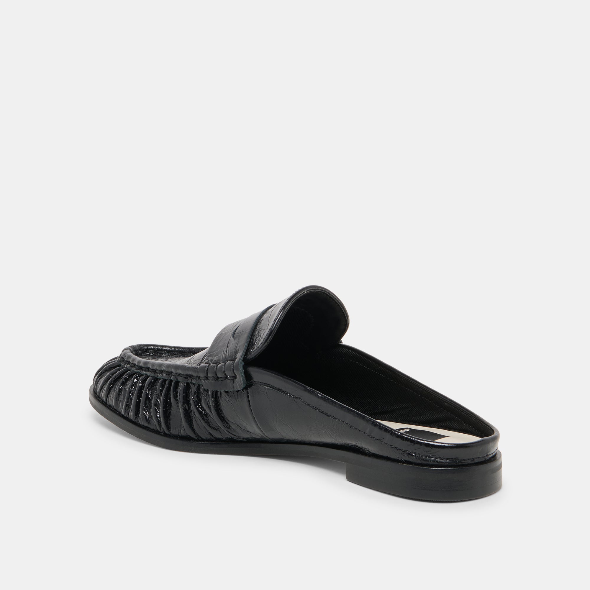 BETZY Midnight Crinkle Patent Closed-Toe Slip-On Loafers / Dolce Vita