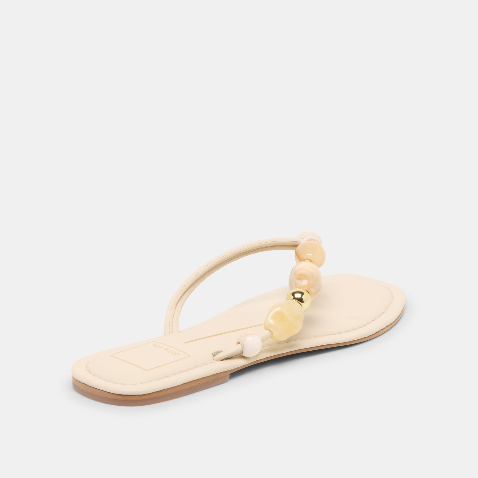 Cely Ivory Leather Sandals / Dolce Vita