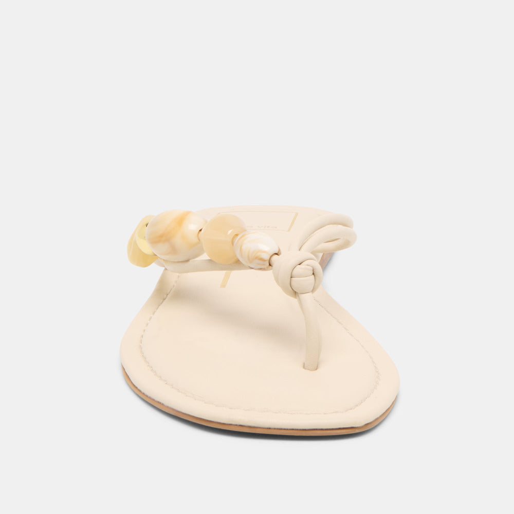 Cely Ivory Leather Sandals / Dolce Vita