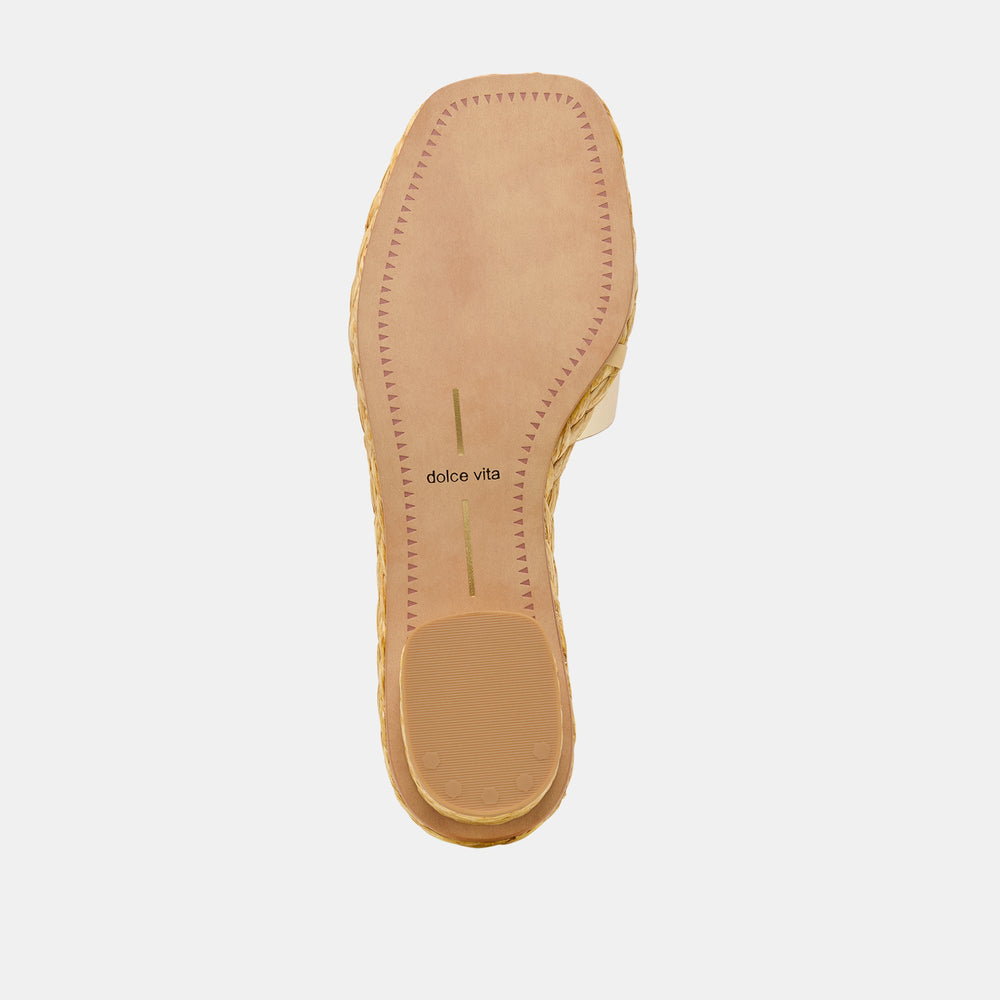 Dixi Platinum Leather Sandals / Dolce Vita