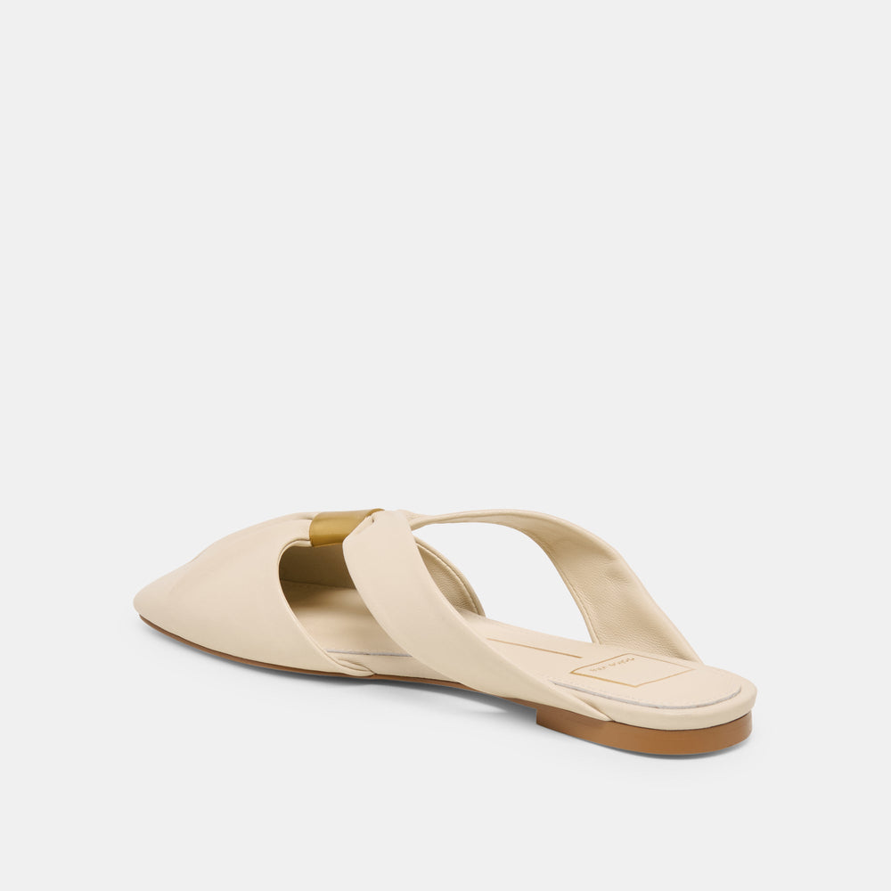 Franey White Leather Flats / Dolce Vita