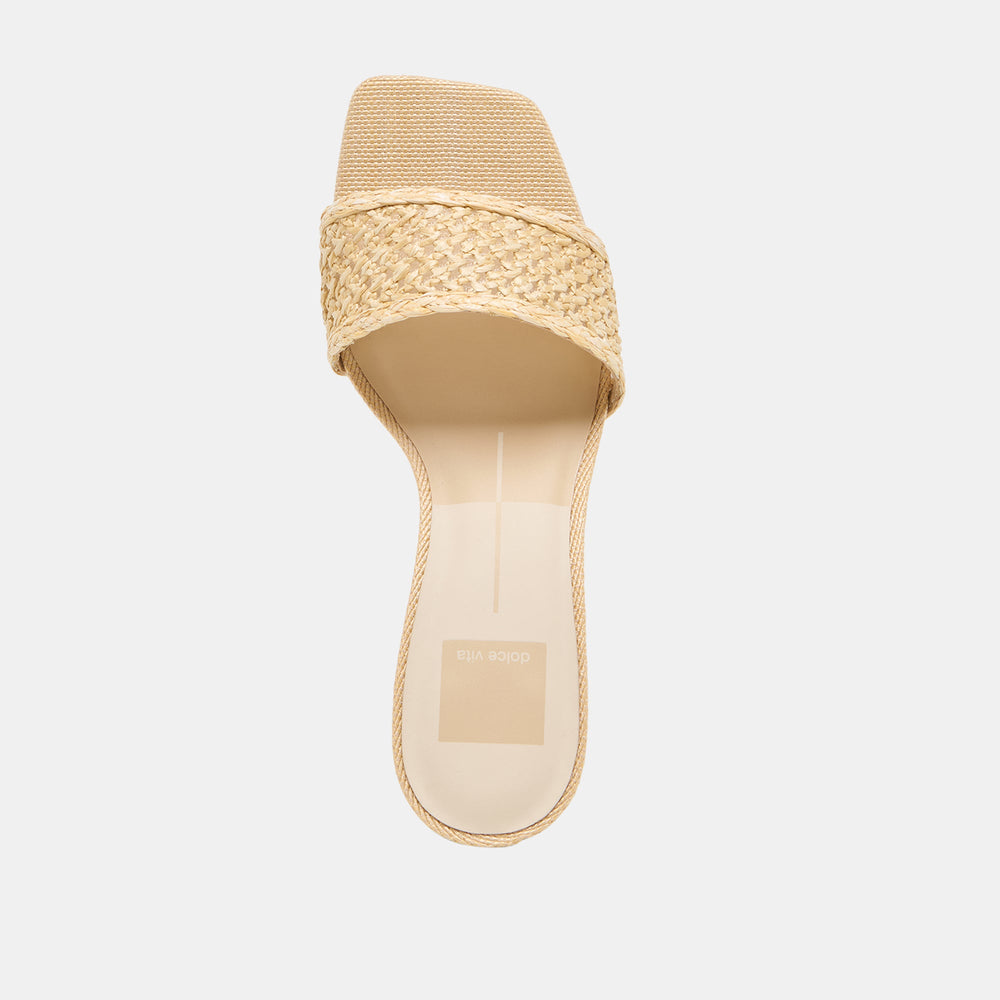 Qaily Lt Natural Raffia Wedges / Dolce Vita