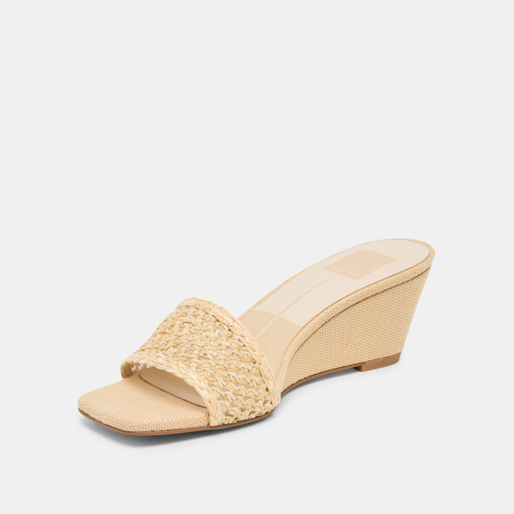 Qaily Lt Natural Raffia Wedges / Dolce Vita