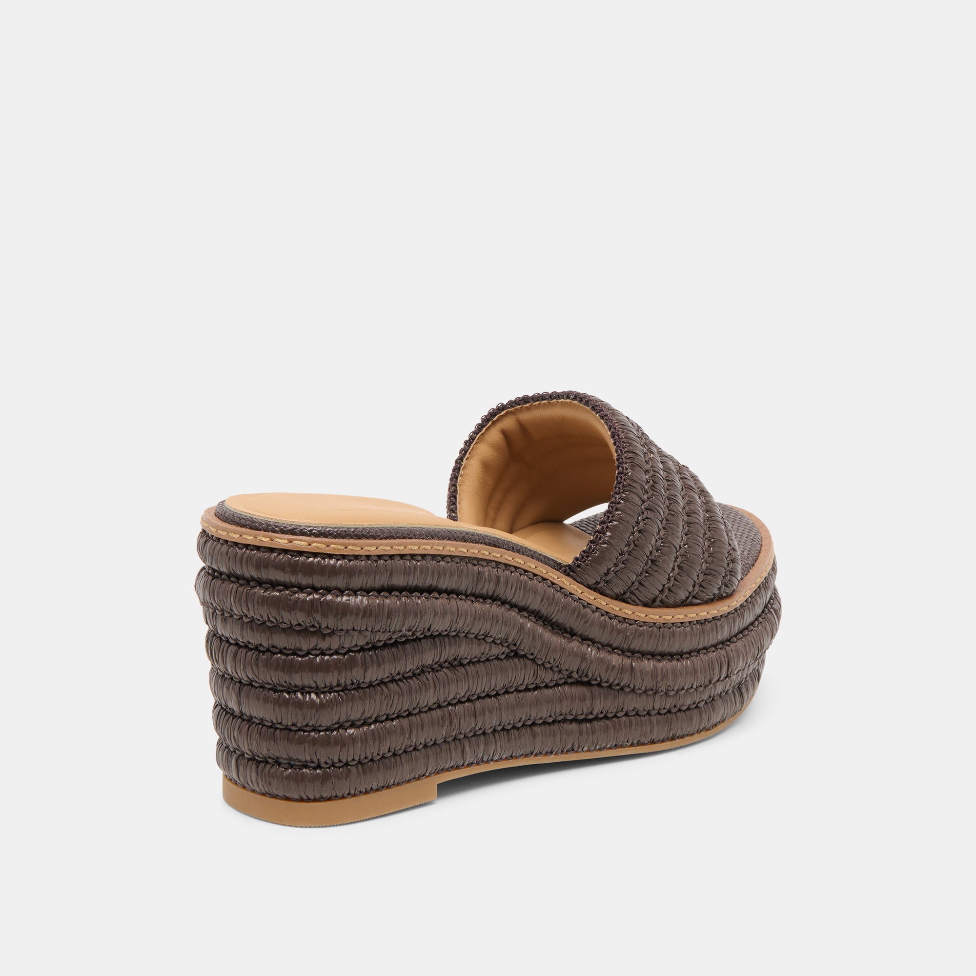 Throne Chocolate Raffia Wedges / Dolce Vita