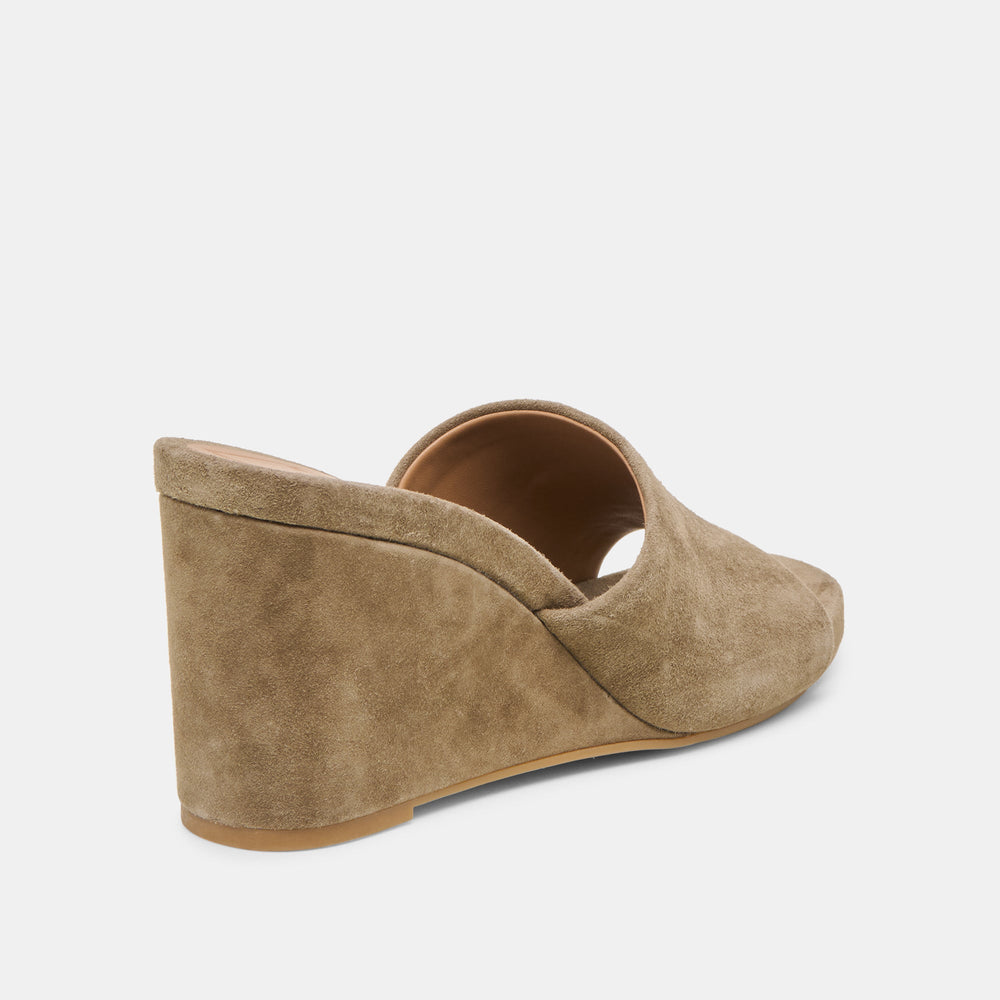 Holta Olive Suede Wedges / Dolce Vita