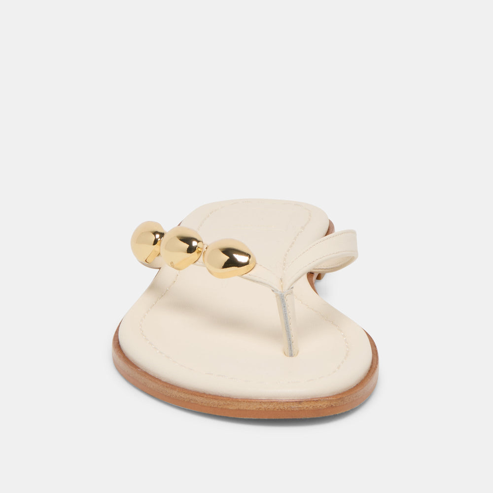Juny Off White Leather Sandals / Dolce Vita