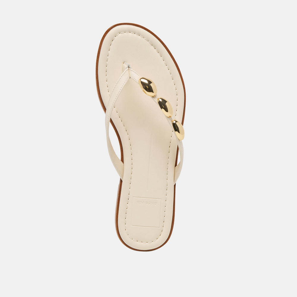 Juny Off White Leather Sandals / Dolce Vita