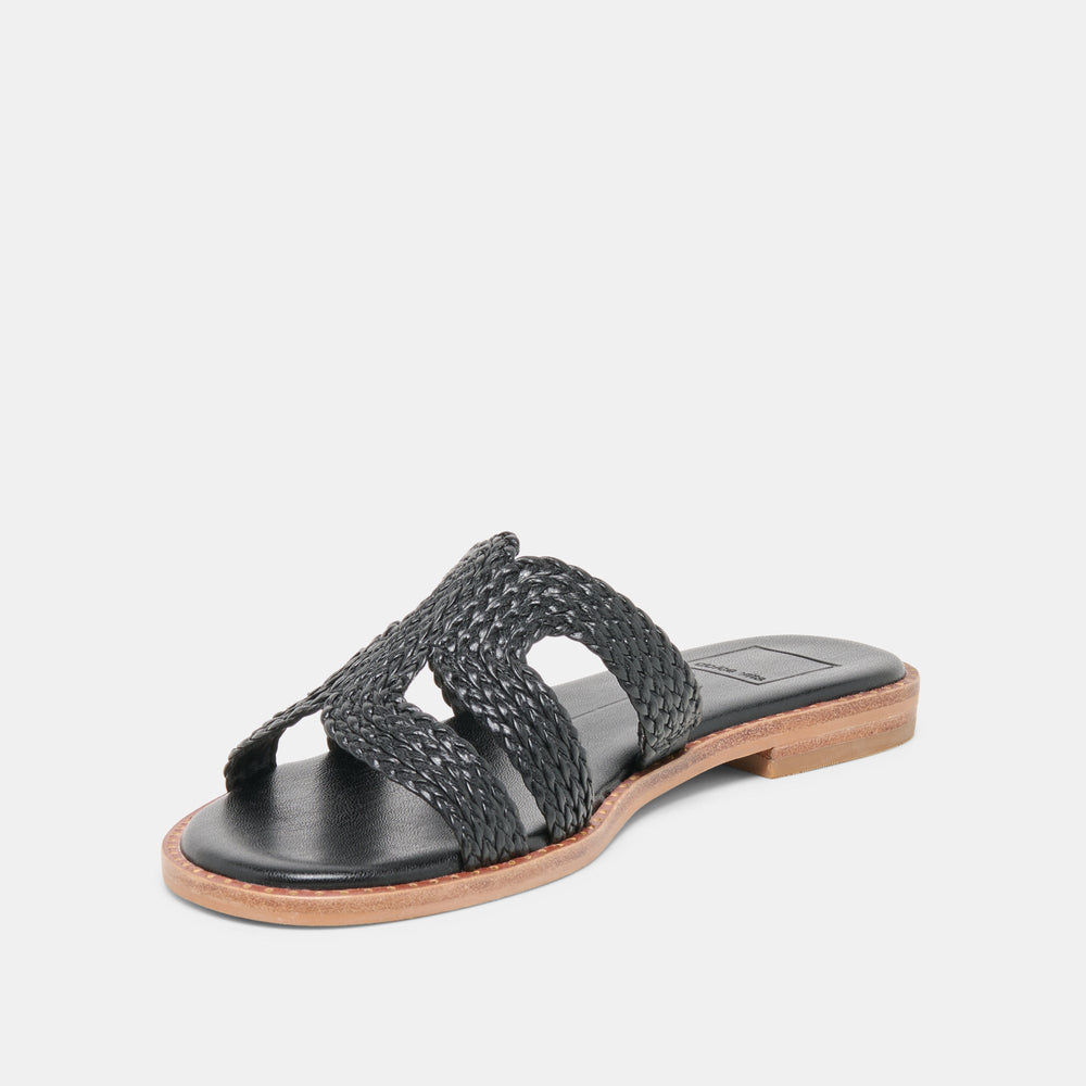 EMON Black Stella Slide Open-Toe Sandals / Dolce Vita