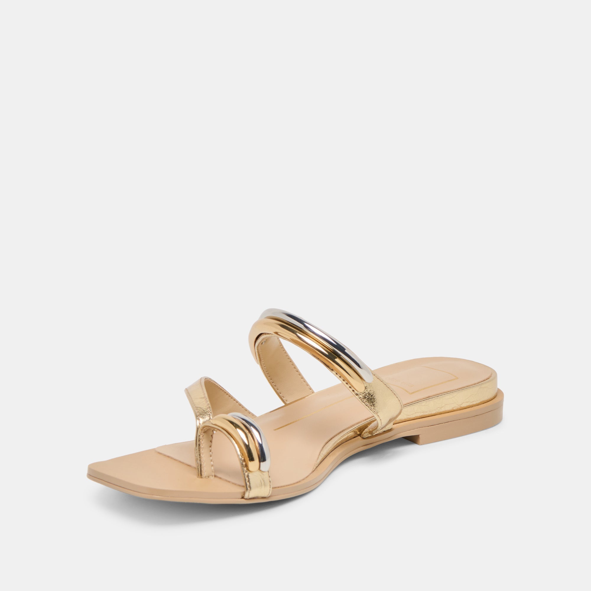 Tarina Gold Leather Sandals / Dolce Vita
