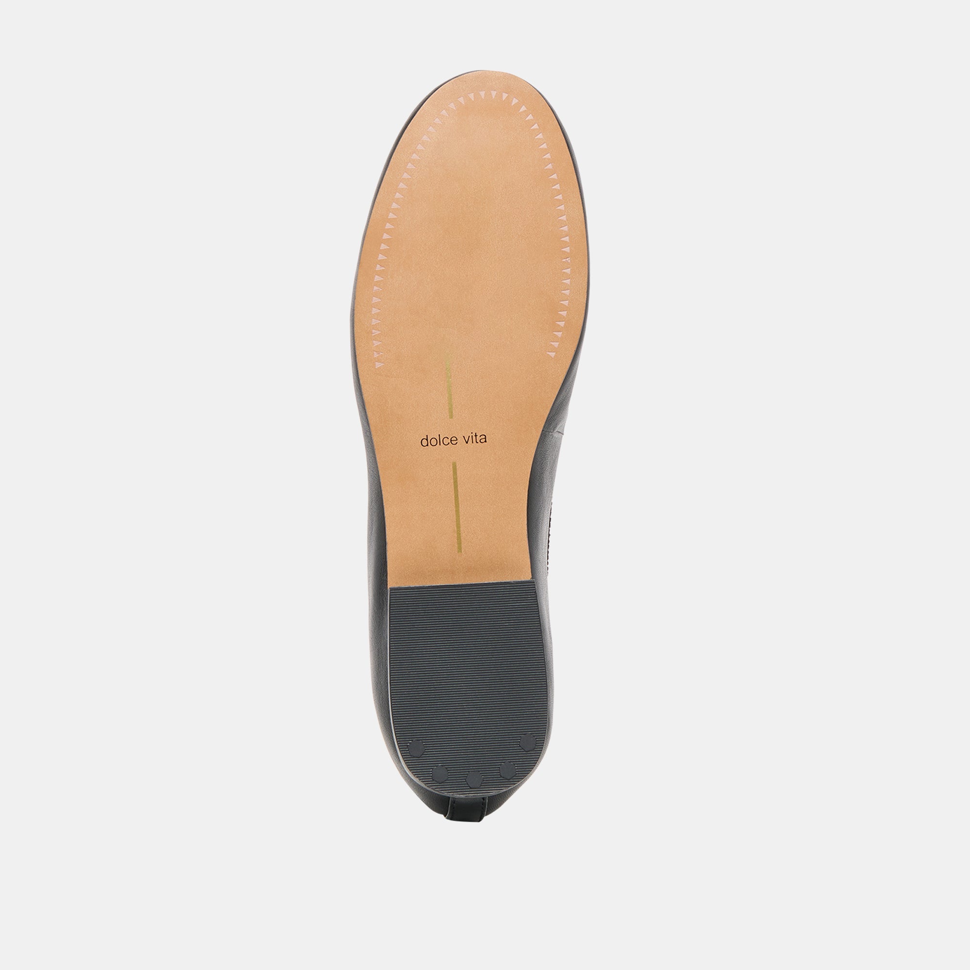 Ritla Wide Black Leather Ballet Flats / Dolce Vita
