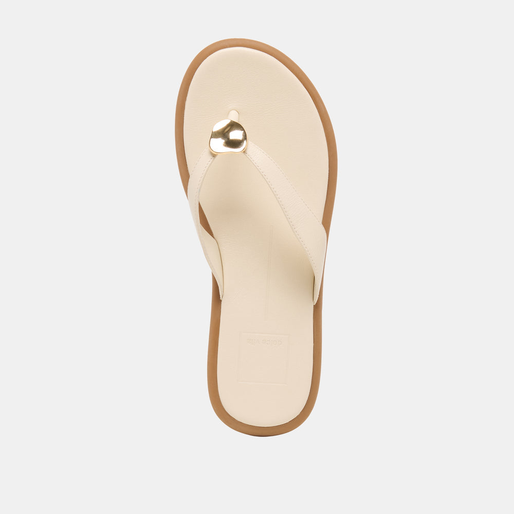 Jaina Bone Leather Sandals / Dolce Vita
