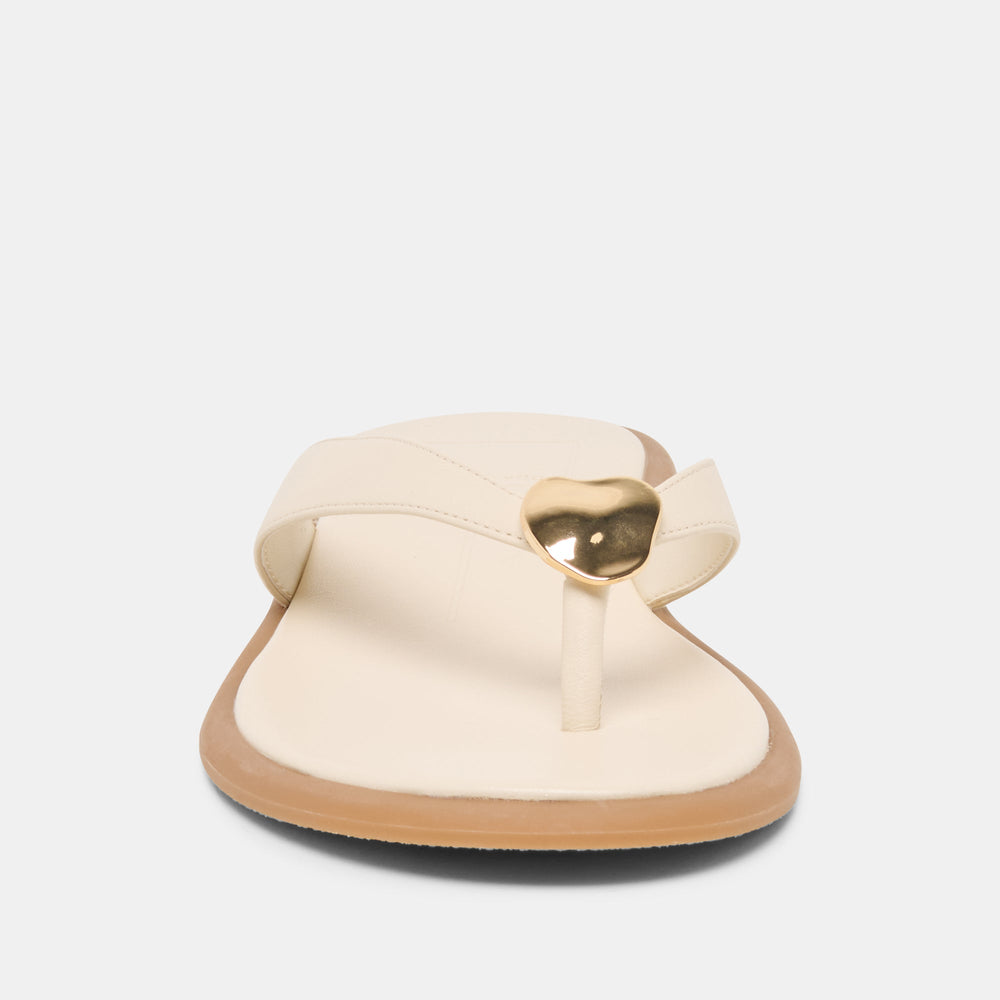 Jaina Bone Leather Sandals / Dolce Vita