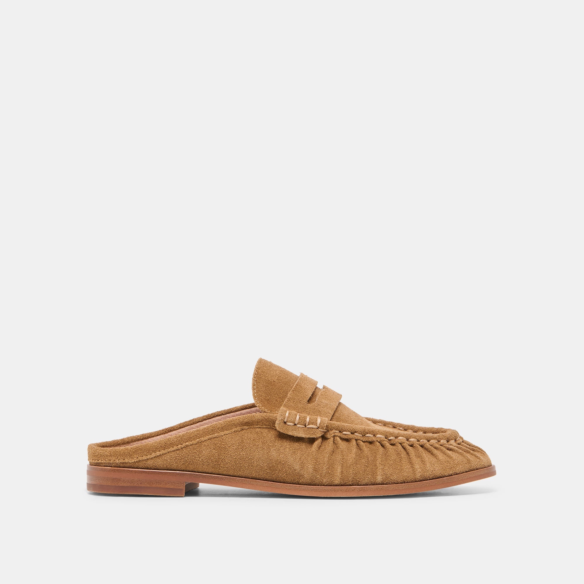 BETZY Lt Brown Suede Closed-Toe Slip-On Loafers / Dolce Vita