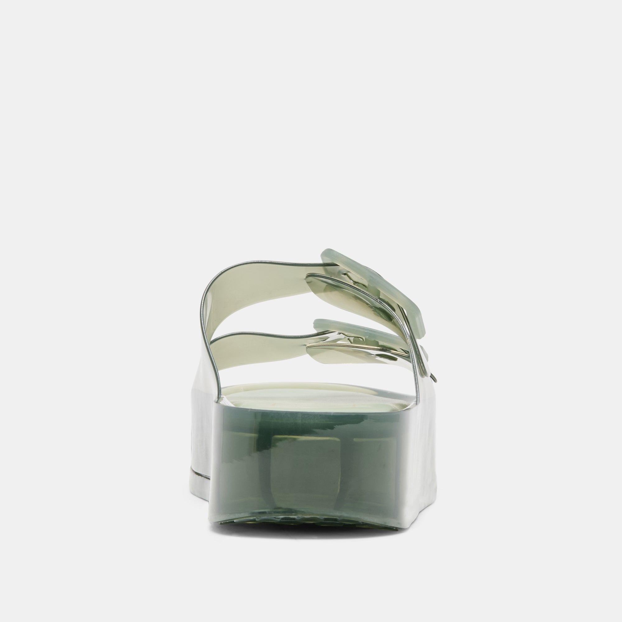 JULIO X Olive Vinyl Jelly Platform Sandals / Dolce Vita