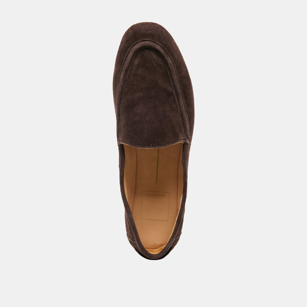 Mattie Dk Brown Suede Loafers / Dolce Vita